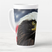 Patriottisch/Eagle/Amerikaans/USA Latte Mok (Linkerhoek)