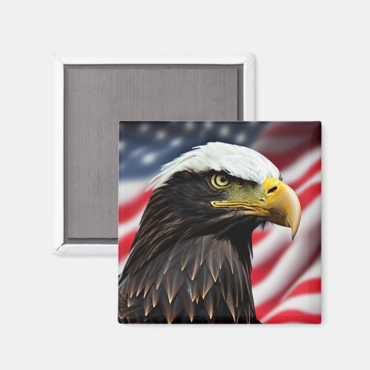 Patriottisch/Eagle/Amerikaans/USA Magneet (Voorkant / Achterkant)