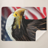 Patriottisch/Eagle/Amerikaans/USA Sherpa Deken (Voorkant (horizontaal))