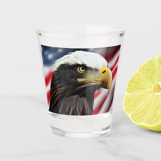 Patriottisch/Eagle/Amerikaans/USA Shot Glas (Voorkant)