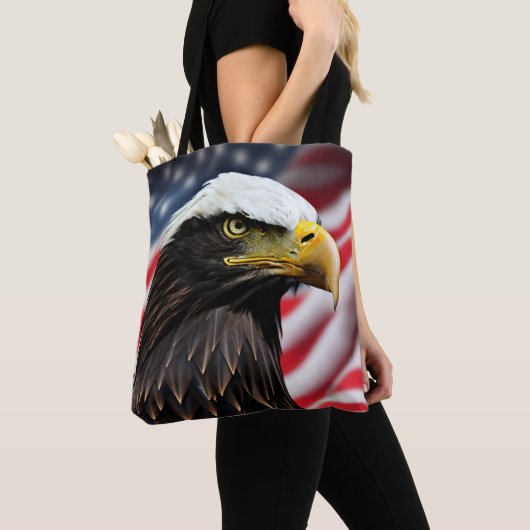 Patriottisch/Eagle/Amerikaans/USA Tote Bag (Dichtbij)
