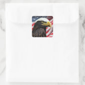 Patriottisch/Eagle/Amerikaans/USA Vierkante Sticker (Tas)