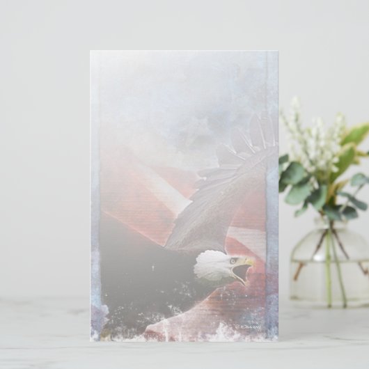 Patriottisch Eagle-Briefpapier Briefpapier (Staand voorkant)