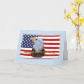 Patriottisch Eagle en de Vlag van de V.S. Kaart (Gele Bloem)