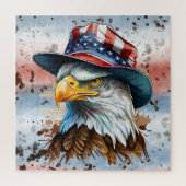 Patriottisch Eagle Red White Blue America Legpuzzel (Verticaal)