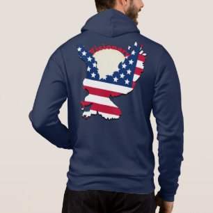 Patriottisch Eagle Visionary American Flag Design Hoodie