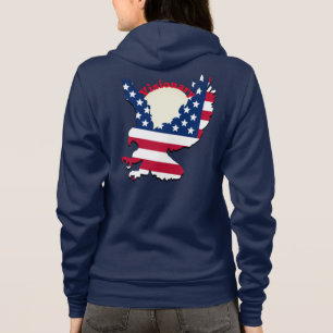 Patriottisch Eagle Visionary American Flag Design  Hoodie