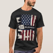 Patriottisch Eid Mubarak Amerikaanse vlag Mannen T T-shirt (Voorkant)