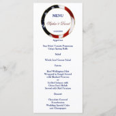 Patriottisch, Elegant USA Flag Gold Wedding Menu (Voorkant)