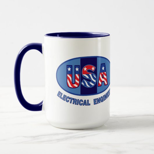 Patriottisch elektrotechnisch ingenieur mok (Links)