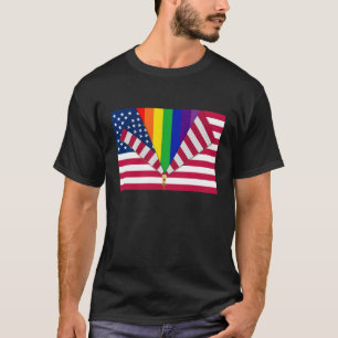 Patriottisch en homoseksueel t-shirt