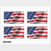 Patriottisch en krachtig Amerika zonder God Rechthoekige Sticker (Vel)