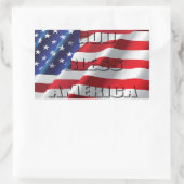 Patriottisch en krachtig Amerika zonder God Rechthoekige Sticker (Tas)