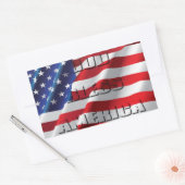 Patriottisch en krachtig Amerika zonder God Rechthoekige Sticker (Envelop)