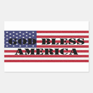 Patriottisch en krachtig God zegene Amerika Rechthoekige Sticker