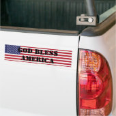 Patriottisch en machtig God Bless America Bumpersticker (Op Truck)
