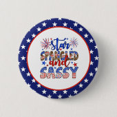 Patriottisch en sassy ronde button 5,7 cm (Voorkant)