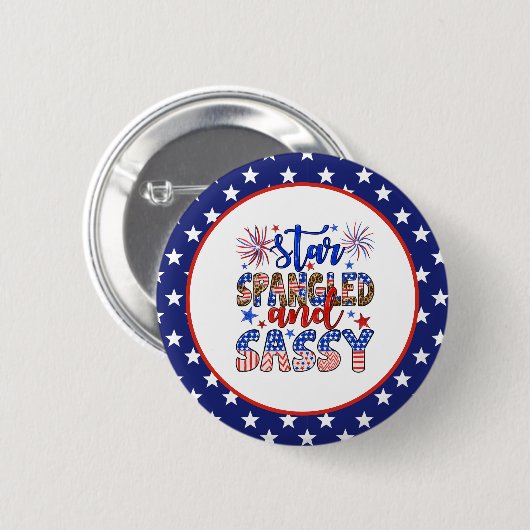Patriottisch en sassy ronde button 5,7 cm (Voorkant /achterkant)
