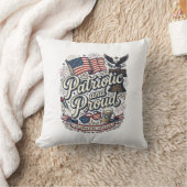Patriottisch en trots vintage vier juli kussen (Deken)