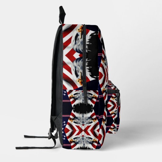 Patriottisch en Vlag en Adelaar Bedrukte Rugzak (Links)