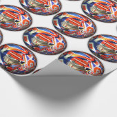 Patriottisch Engeland Londen collage kunst accesso Cadeaupapier (Hoek)