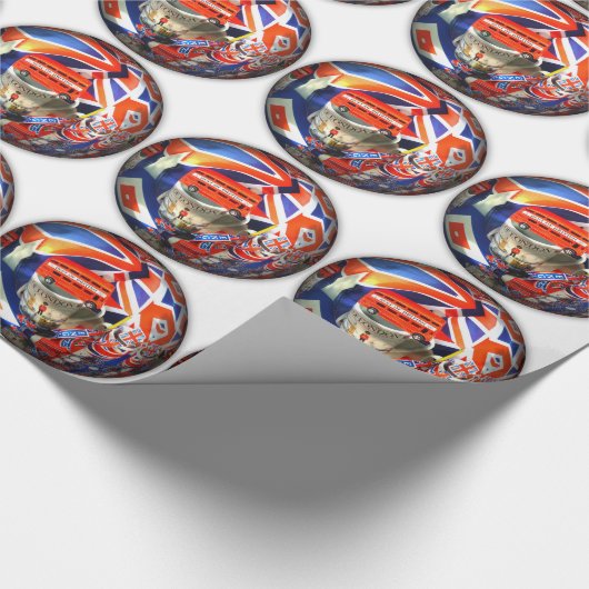 Patriottisch Engeland Londen collage kunst accesso Cadeaupapier (Hoek)