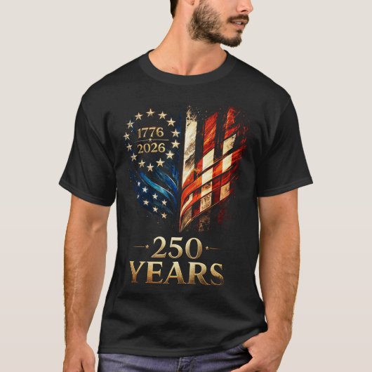 Patriottisch erfgoed van 250 jaar t-shirt (Voorkant)