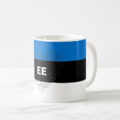 Patriottisch Estland Vlag met een muziekhart Koffiemok (Voorkant rechts)