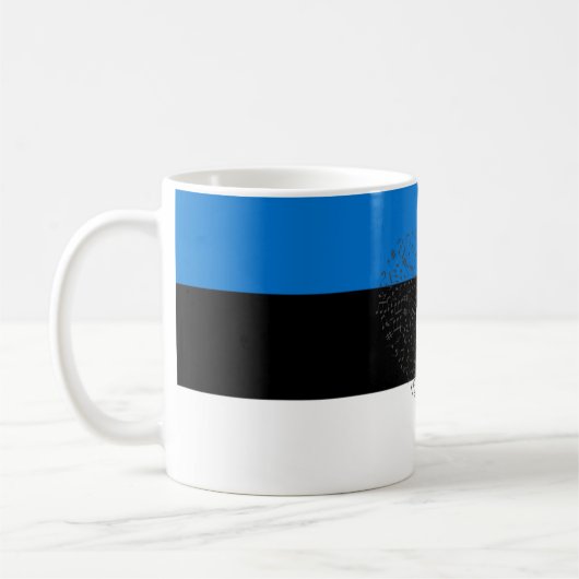 Patriottisch Estland Vlag met een muziekhart Koffiemok (Links)