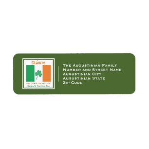 Patriottisch   Faith Hope Love   DAG ST PATRICK Etiket