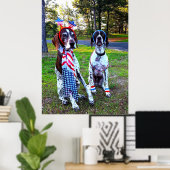 Patriottisch Feest Partij Hotdogs Poster (Thuiskantoor)