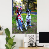 Patriottisch Feest Partij Hotdogs Poster (Thuiskantoor)
