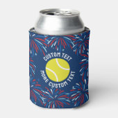 Patriottisch Feestelijk Vuurwerk Tennisser Team Blikjeskoeler (Blikje Voorkant)