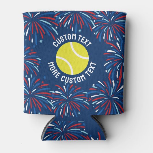 Patriottisch Feestelijk Vuurwerk Tennisser Team Blikjeskoeler (Voorkant)