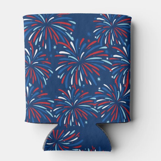 Patriottisch Feestelijk Vuurwerk Tennisser Team Blikjeskoeler (Achterkant)