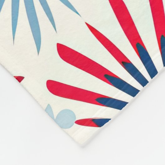 Patriottisch Fireworks-patroon Fleece Deken (Hoek)