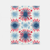 Patriottisch Fireworks-patroon Fleece Deken (Voorkant)