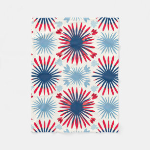 Patriottisch Fireworks-patroon Fleece Deken
