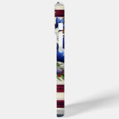 Patriottisch, floraal verdrietig Amerikaans Case-Mate iPhone Case (Achterkant / Links)