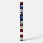 Patriottisch, floraal verdrietig Amerikaans iPhone Hoesje (Linkerkant)