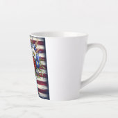 Patriottisch, floraal verdrietig Amerikaans Latte Mok (Rechts)