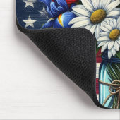 Patriottisch, floraal verdrietig Amerikaans Muismat (Hoek)