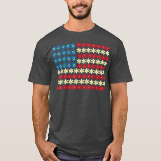 Patriottisch Floral-Amerikaans op 4 juli Floral Lo T-shirt