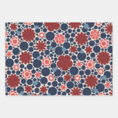 Patriottisch Floral patroon Juli Vierde Partij  Inpakpapier Vel (Voorkant 3)