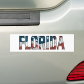 Patriottisch Florida op Amerikaanse vlag Bumpersticker (Op auto)