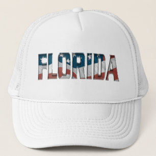 Patriottisch Florida op Amerikaanse vlag - Hoed Trucker Pet