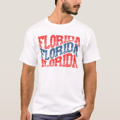 Patriottisch Florida rood en blauw Boho T-shirt  (Voorkant)
