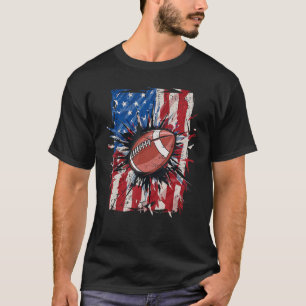 Patriottisch Football 4 juli Mannen VS Amerikaanse T-shirt