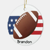 Patriottisch Football Design Ornament (Links)