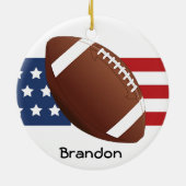Patriottisch Football Design Ornament (Achterkant)